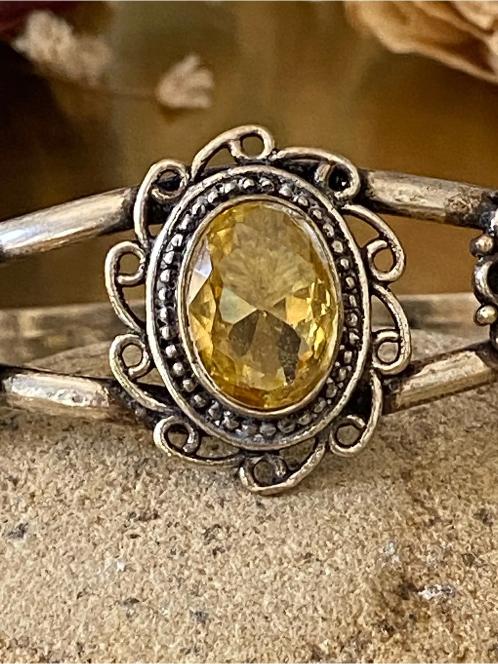 Citrine Hand Crafted Bangle